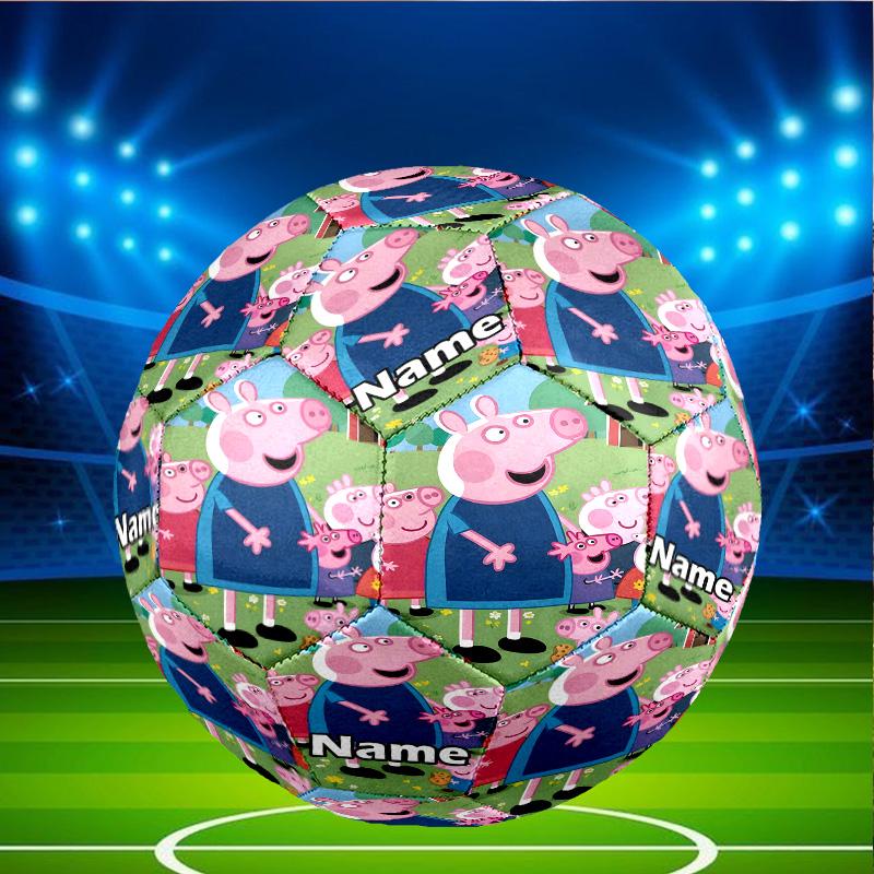 Custom Name Personalized Peppa Pig-A Print Size 5 Soccer Ball Training & Match Football, for Team, Kicking, Gift for Football Enthusiasts