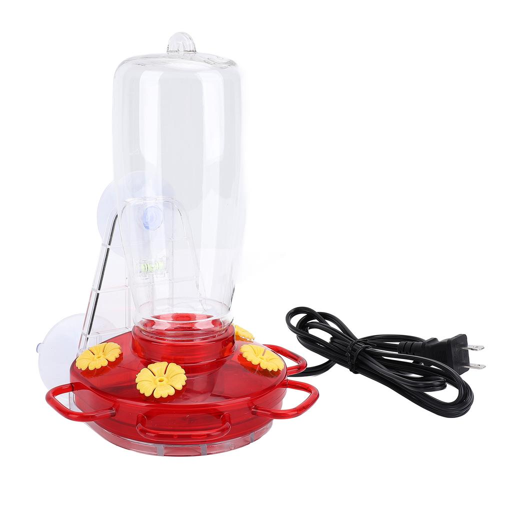 Heated Hummingbird Feeder for Outdoor Hanging Hummingbird Feeder with Suction Cup for Window Garden US Plug 110V
