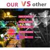 Solar Butterfly & Flower Fiber Optic Lights, Color Changing Landscape Lamp, Outdoor Garden Pathway Stake Light
