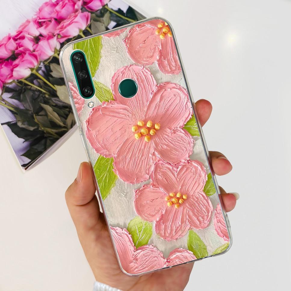 

New Case For Huawei Y6p MED-LX9 Luxury Flower Love TPU Soft Silicone Back Cover For Huawei Y6p Y6P 2020 Bumper Phone Case Funda Huawei Y6p 2020
