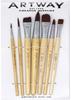 Pinceaux - ARTWAY - Set de 7 pinceaux - Nylon - Pochette 24x32 cm - Mixte