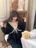 Korean new sweet and sexy long-sleeved home pajamas women's suit pajamas spring and autumn women's loungewear can be worn outside