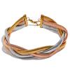 Yhpup Trendy Stainless Steel Chain Weave Thick Torques Punk Metal Statement Choker Necklace Attractive Fashion Jewelry