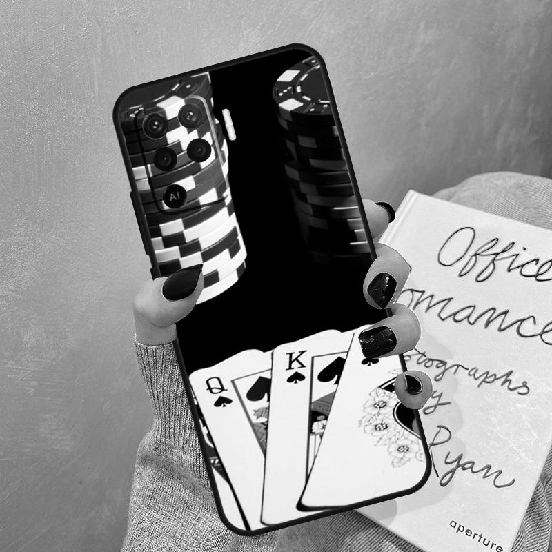 POKER PLAYING CARDS Case For Oppo A54 A74 A94 A17 A57 A77 A76 A16 A96 A18 A60 A80 A40 A38 A58 A78 A98 A15 A5 Pro