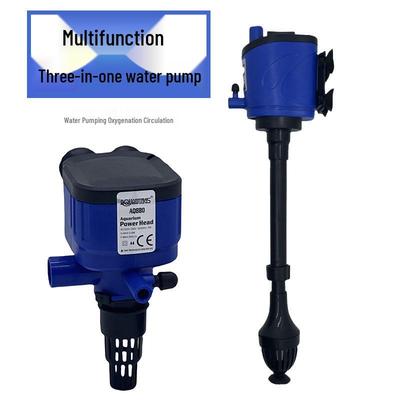 Ultra-quiet AQ881 3-in-1 Aquarium Submersible Pump with Built-in Filter & Aerator