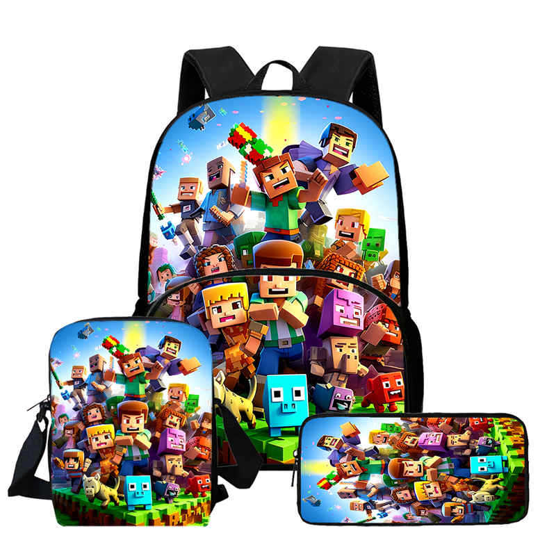 Minecraft Printed Backpack Children'S Elementary School Bag