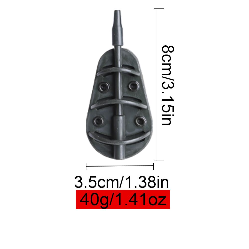 FTK 1pcs Carp Bait Cage Feeder Zinc Alloy Construction, Weight Ranging From 20g/1.06oz To 100g/3.53oz