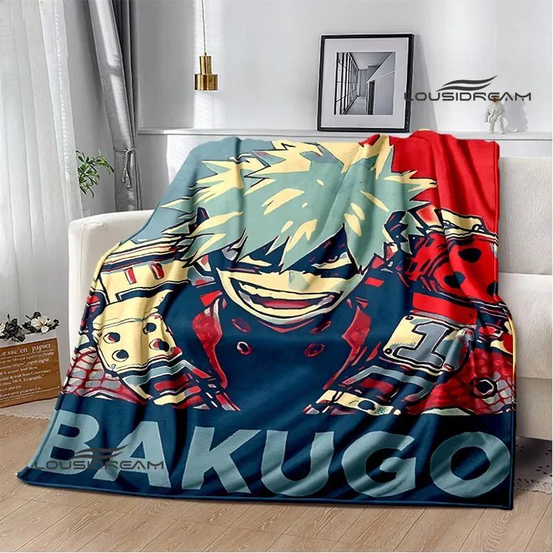 Decke mit Cartoon-Aufdruck „My Hero Academia“, warme Flanelldecken, weiche und bequeme Decke, Reisedecke für Zuhause, Geburtstagsgeschenk