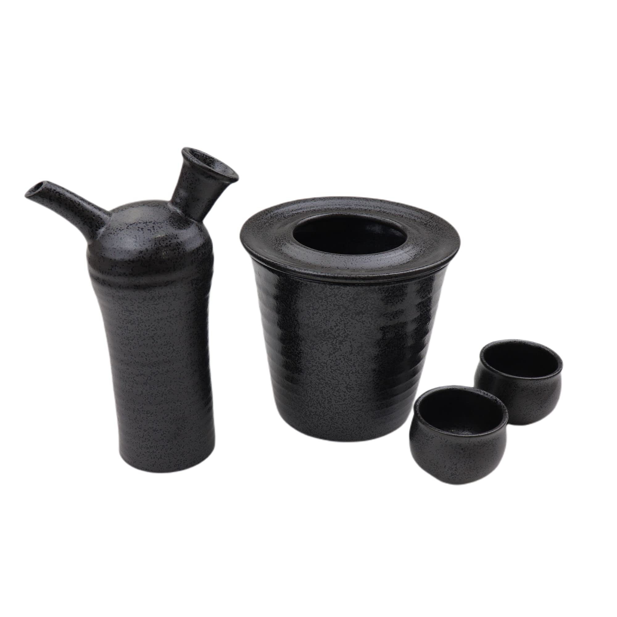 

Набор для подогрева саке для горячего и холодного Токкури и с и Подставки Го японского производства в Мино Идеальный подарок в знак уважения к пожилым или в качестве сувенира для чёрный