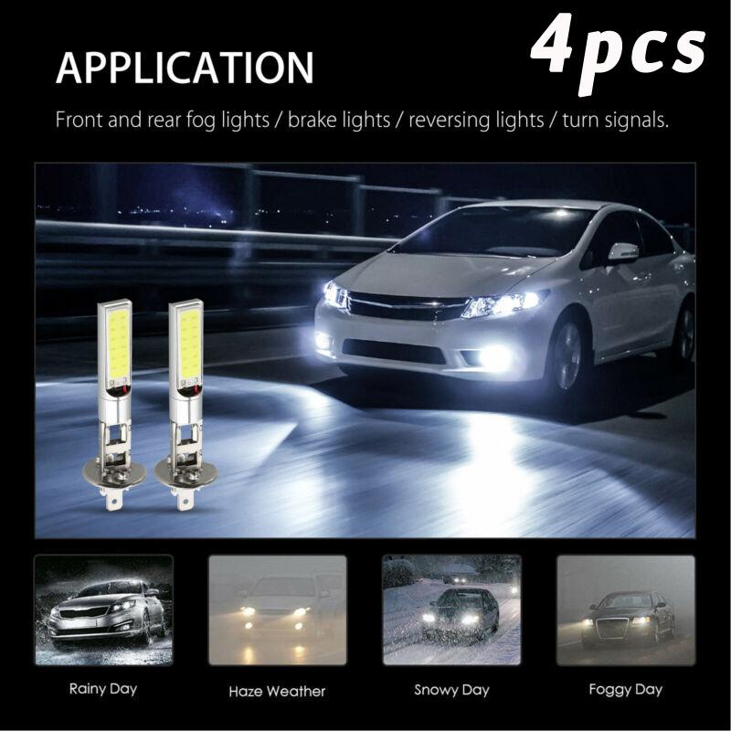 Ultra White H1 LED Headlight High Low Beam Light Bulbs Vehicle Lamp Fog Light Bulbs Car Lights Accessories Parts 100W