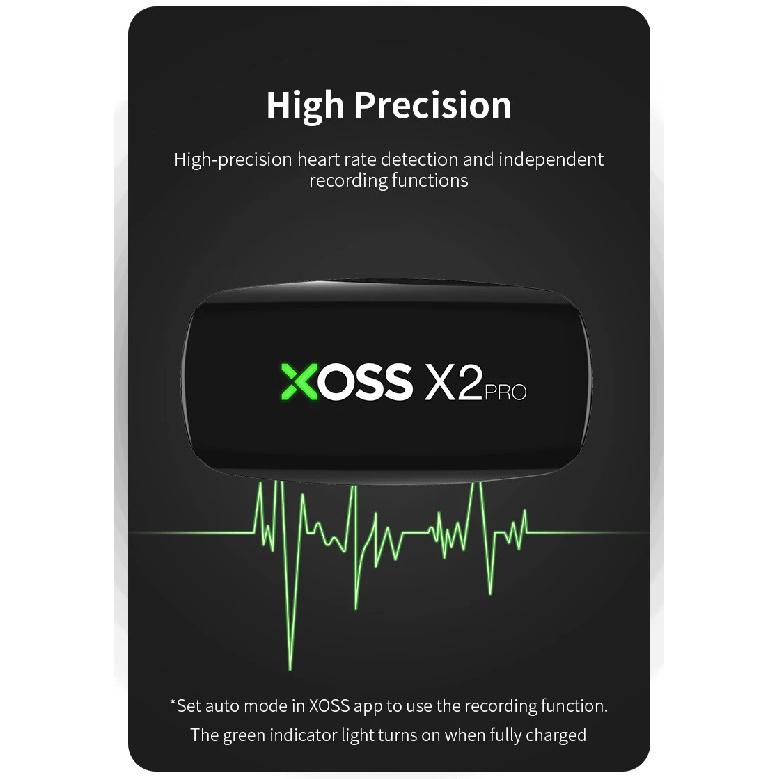XOSS X2 Pro Heart Rate Sensor Independent Record Chest Strap HRM Monitor Bluetooth ANT+ Health Fitness Smart Bicycle Sensor
