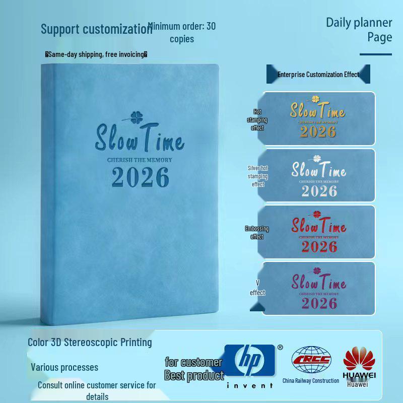 2026 A5 Daily Planner: Student & Office Diary, Customizable Souvenir Notebook