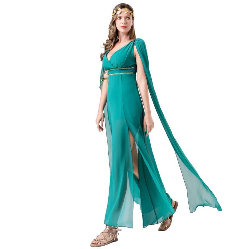 S-XL Vintage Egyptian Cleopatra Greek Goddess Cosplay Dress Halloween Costume Women