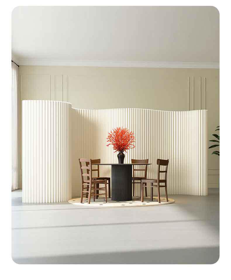 Accordion Paper Partition Screen: Movable Exhibition Fence & Living Room Backdrop – No Installation Needed