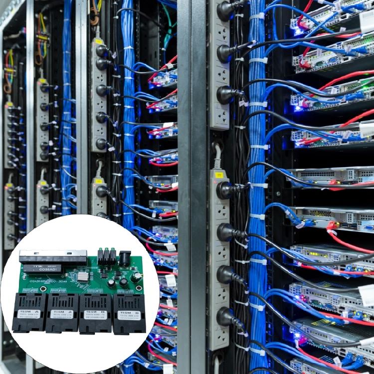 100M Fast Ethernet Switcher Fiber Reverse POE 4 RJ45 Optically Media Converter Networking Switcher for Enterprise Use