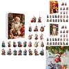 Christmas Countdown Calendar With Adorable Cat Acrylic Ornaments For Gift And Decor