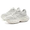 Fashion Men Sneaker Designer Fashion Casual Retro Leather Fabric Height Increased Flat Platform Shoes Student Lace Up Running Shoes