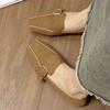 Fashion Square Toe Flats Women Loafer Shoes Shallow Soft Casual Boats Shoes Summer 2024 Walking New Sandals Dress Cozy Mujer Zapatos