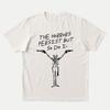 The Horrors Persist But So Do I T-Shirt | Ironic Meme Dark Humour Tee | Funny Skeleton Goth, Punk, Nihilist Existentialist Quote