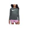 Dri-Fit Crew Neck Quick-Dry Long Sleeve T-Shirt Kids Tops Green FZ5192-338