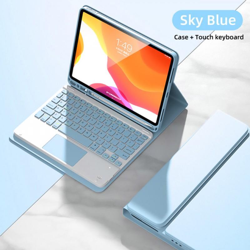 IPad 10.2 11-inch Pro Air Keyboard Case With Pen Slot Magnetic Stand PU Leather Cover Compatible 10th Gen 9th 8th