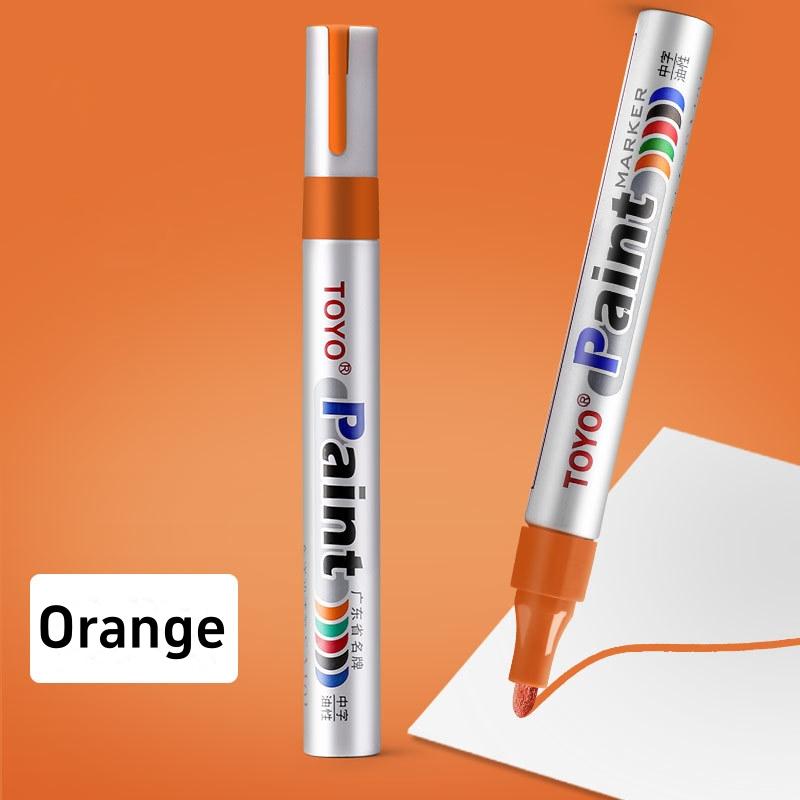 Metal Permanent Paint Marker Pen Waterproof Car Tyre Tire Tread Rubber Graffiti Touch Scratch Wet Wax Highlighter White Markers