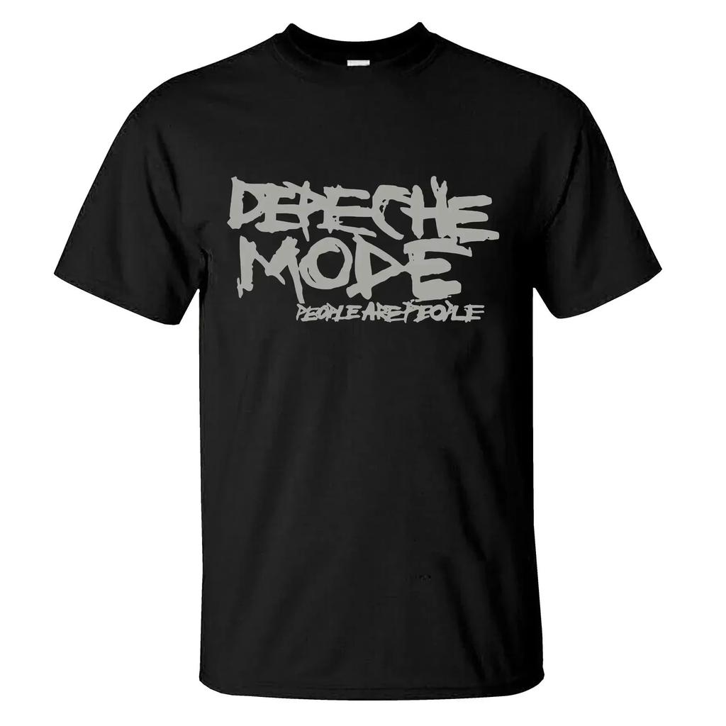 Hip Pop Amazing Rose Tops Black By Depeche Mode Print Cotton Sports T-shirt Casual Oversized Casual Graphic Streetwear Unisex