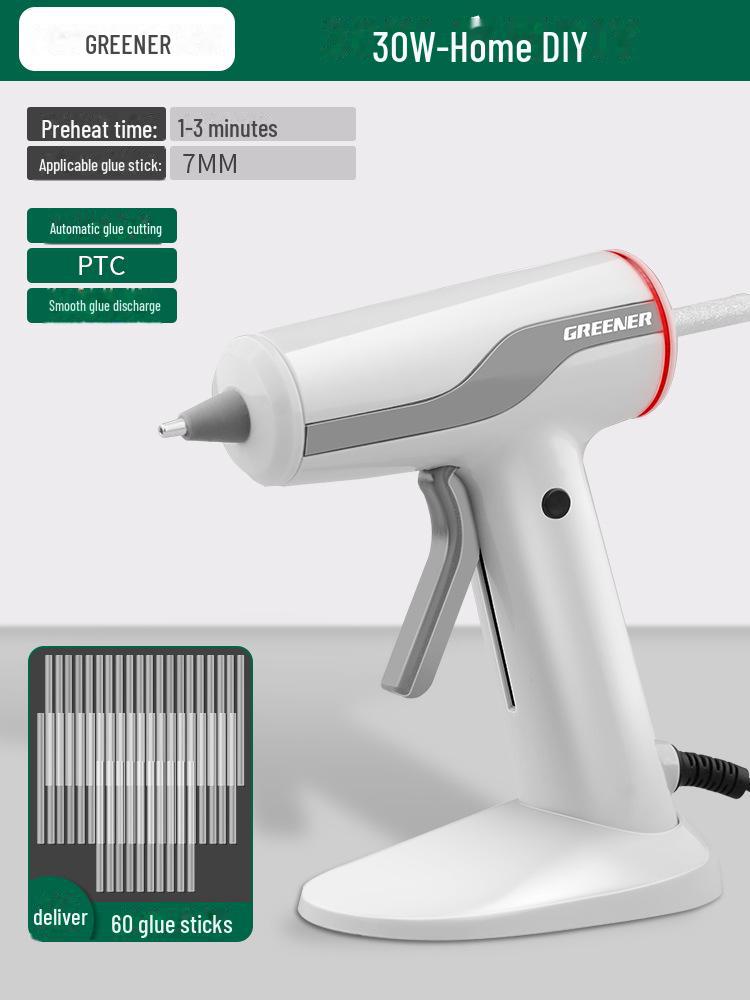 

Green Forest Wireless Hot Melt Glue Gun: Rechargeable, Lithium Battery, Ideal for DIY Crafts & Children s Projects Plug-in model, 30W, 60 high viscosity glue stick