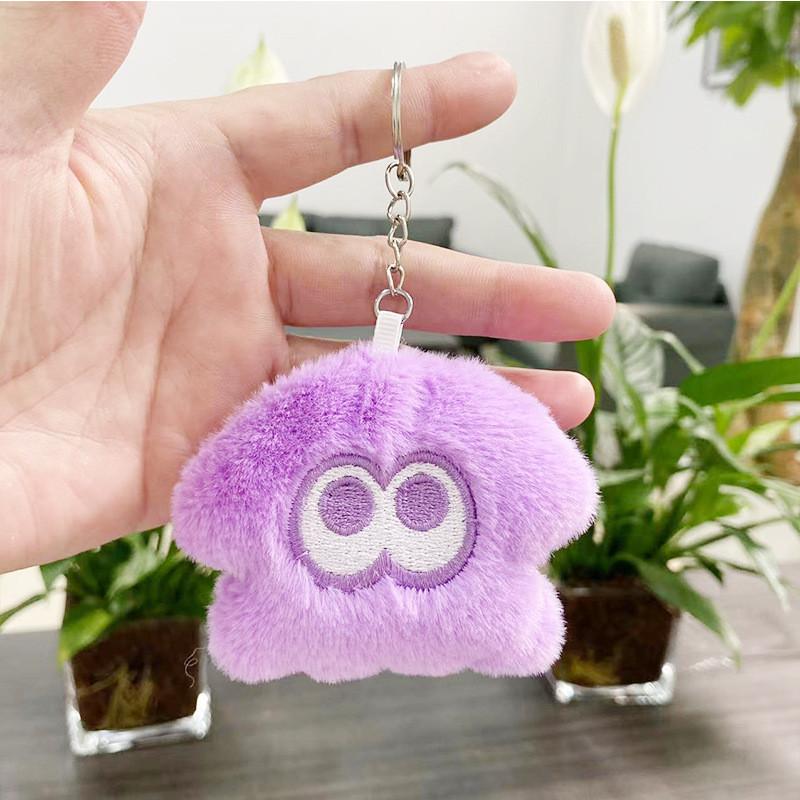 

Squid Plush Vibrant Keychain With Short Plush Material Perfect For Backpack Charm Purple Keychain