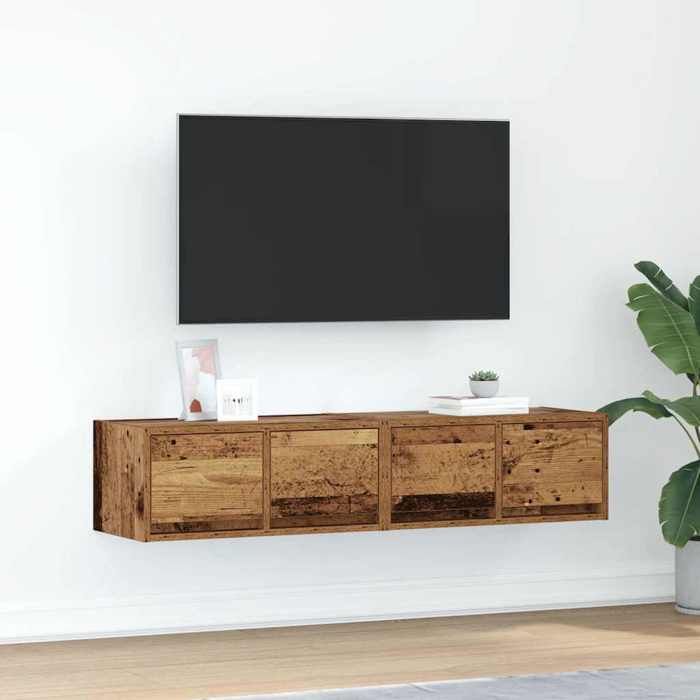 VidaXL TV Stands 2 Pcs Old Wood 60x31x25.5 Cm Engineered Wood, TV Bench, Hi-fi Cabinet, Entertainment Center, Buffet 861505