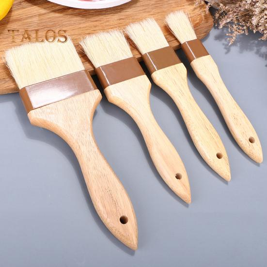Brosse à Huile De Cuisine En Bois - Long Manche, Multifonction Pour Barbecue, Pâtisserie | Brosse à Badigeonner Beurre, Sauces