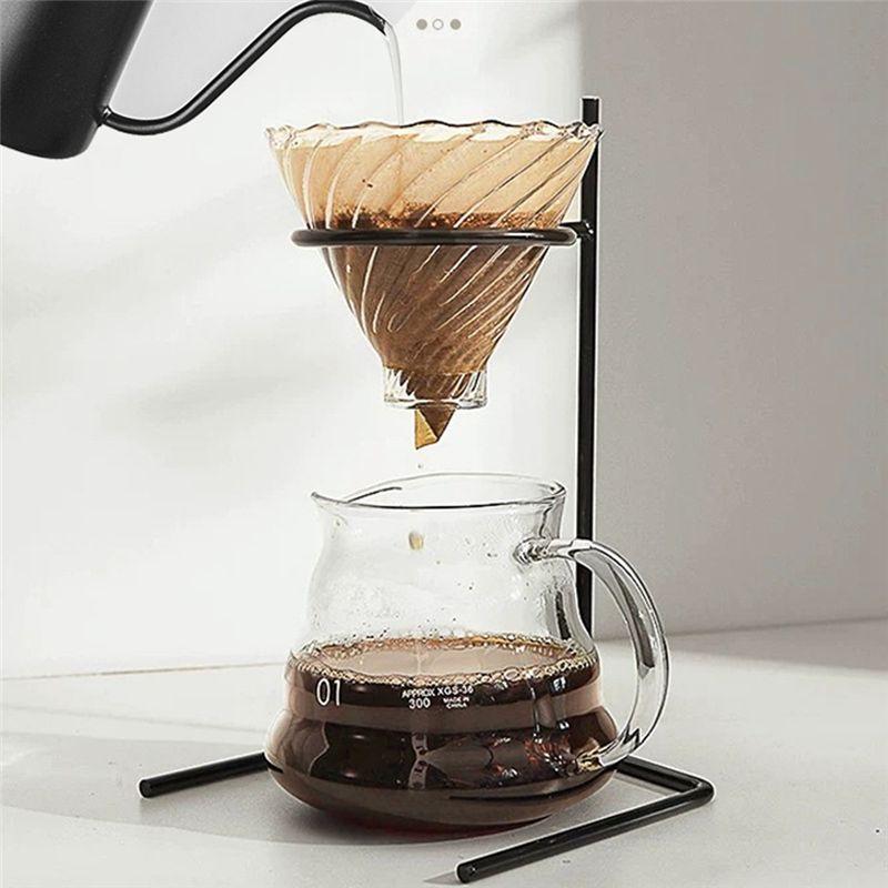 AEE4-Punch Frame Dripper Stand Coffee Station Coffee Brewer Stand Coffee Filter Cup Rack Funnel Maker Rod
