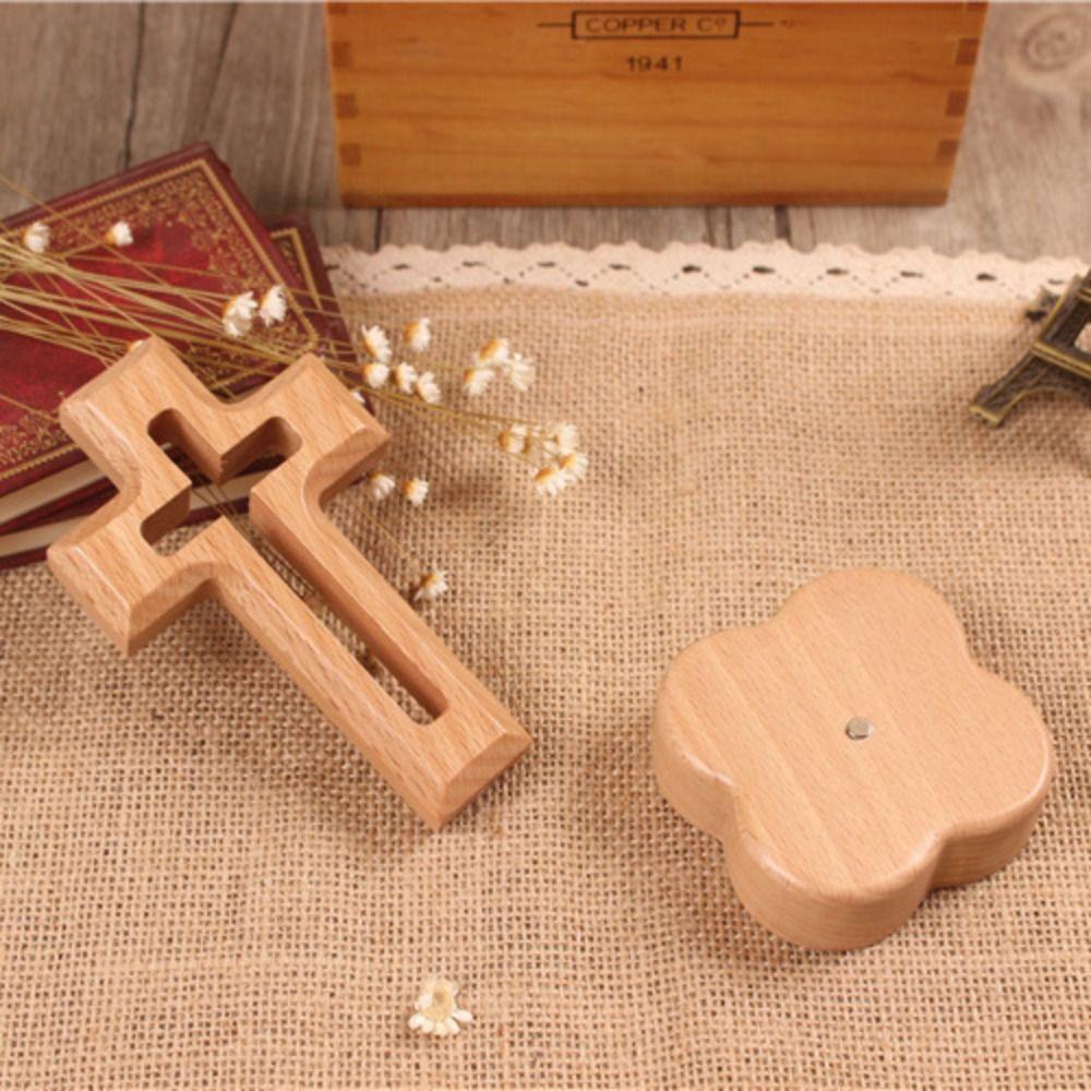 Standing Wooden Crosses Vintage Crucifix Sculpture Art Religious Crosses Ornament  Easters Faith