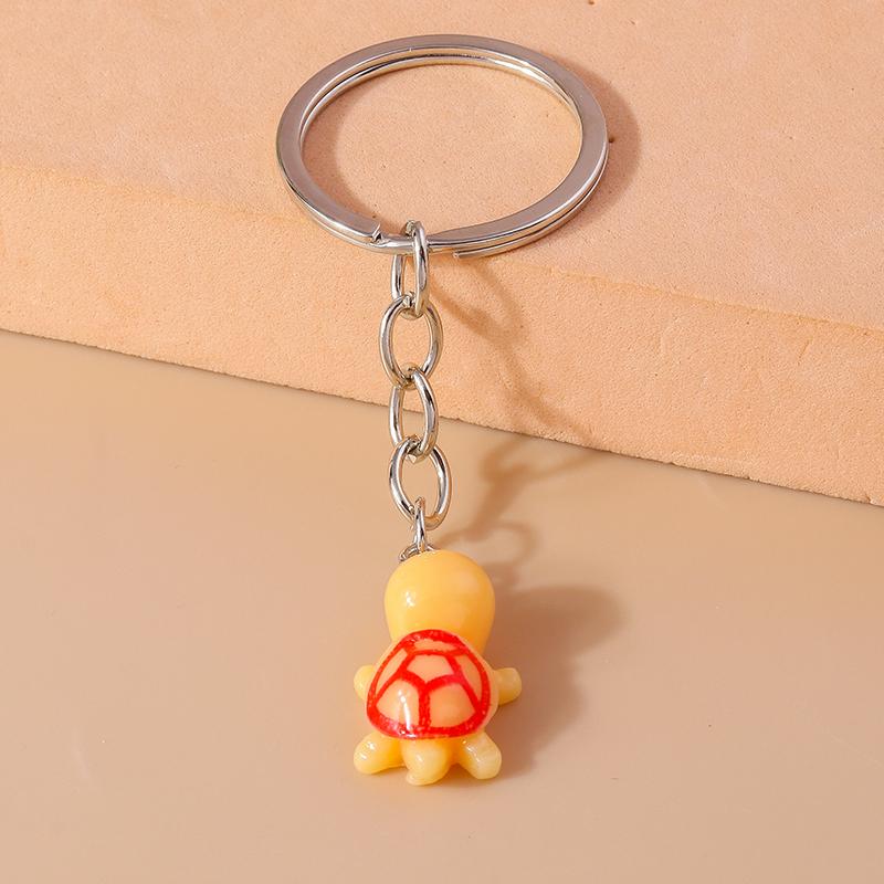 Cute Resin Cartoon 3D Elephant Keychain Animal Keyrings Pendants for Car Key Holder Handbag Decor Jewelry Gifts