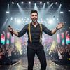 Shinning Fish Scale Sequin Suspenders Party Stage Performances Elastic Y-back Suspenders Adjustable 3-clip Metal Clip Suspenders