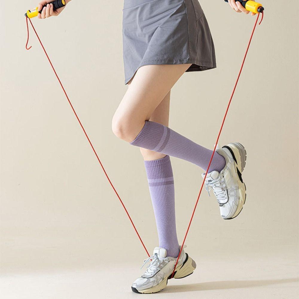 

Deodorizing Yoga Socks Silicone Long Tube Socks Professional Pilates Socks Fitness Workouts фіолетовий