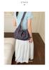 Korean Style Artistic Polka Dot Drawstring Pleated One-Shoulder Crossbody Bag for Women - Large Capacity, Portable, and Perfect for Commutes.