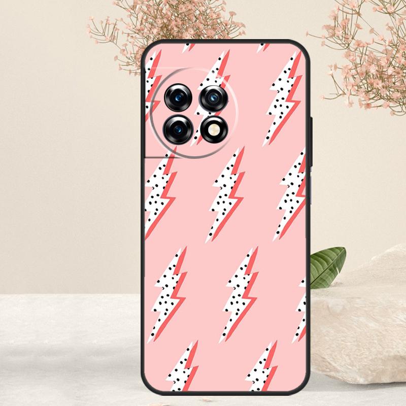 preppy stars lightning pink Case For OnePlus 15 13 12 11 13T 13R 15R 10R 10T 8T 9 10 Pro Nord 5 CE 4 3 Lite N20 N30 Cover
