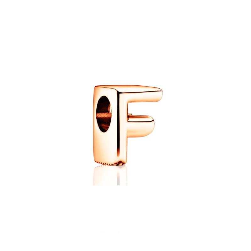Sparking Rose Gold Plated 26AZ Letter Charm Bead Charms Dangle Compatible With copper Authentic Snake Bracelets Necklaces Bead Charms Ideal For Diy J