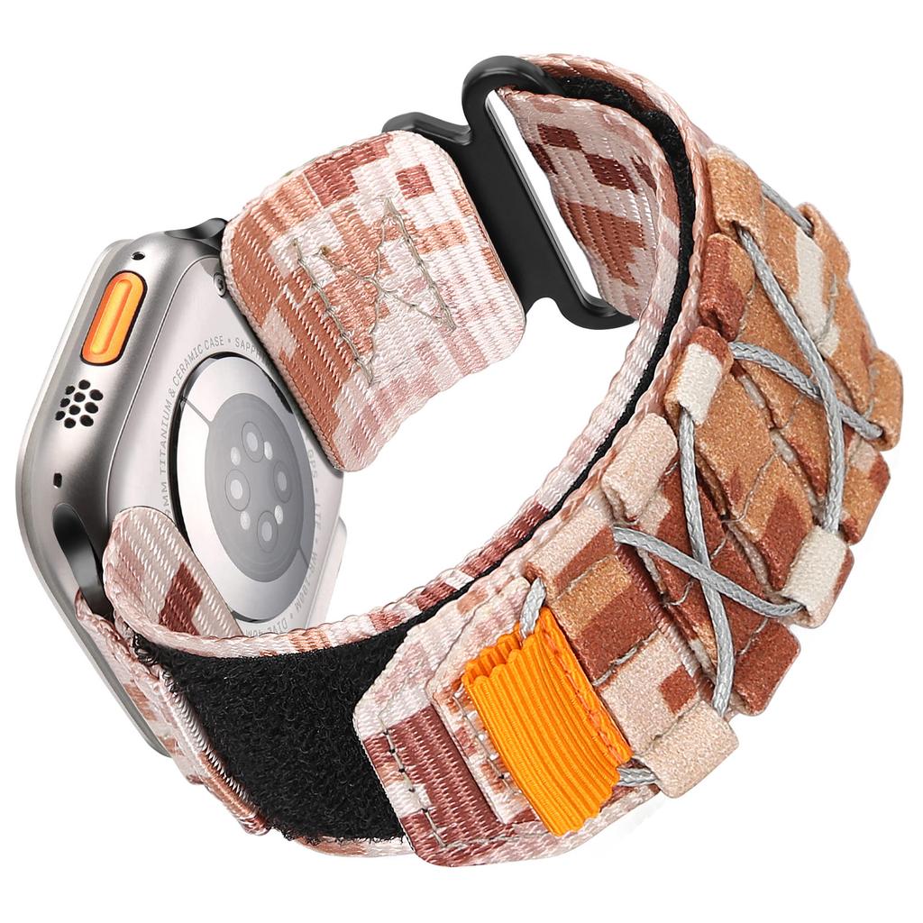 Uhrenarmband für Apple Watch Serie 10 Ultra 9 8 7 SE 6 5 4 3 2 1 46mm 49mm 45mm 44mm 42mm Gewebtes Nylon Klettband