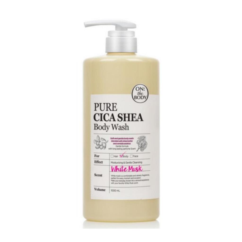ON THE BODY Gel Douche Corps Cica Karité Pur Parfum Musc Blanc
