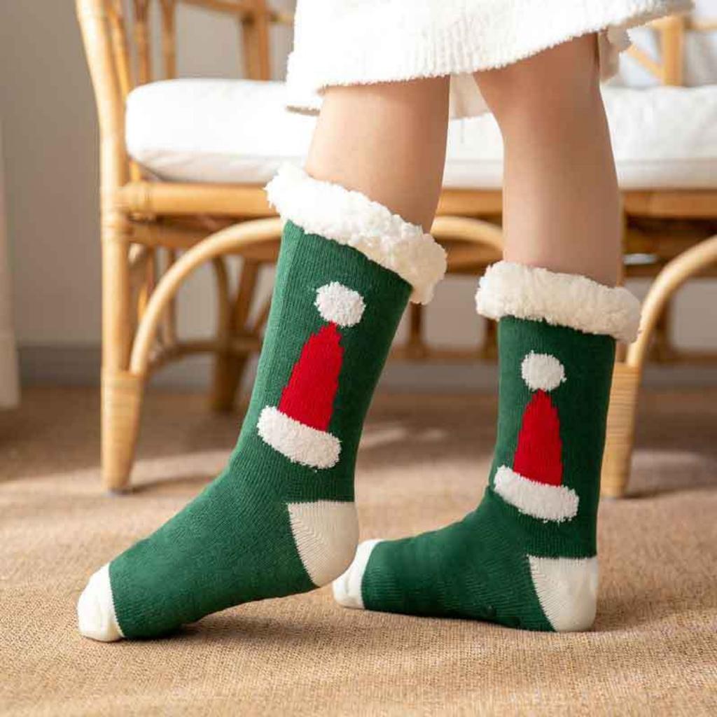 Christmas Socks, Floor Socks, Winter Socks, Snow Socks, Plush Socks, Coral Socks, Home Socks, Sleep Socks