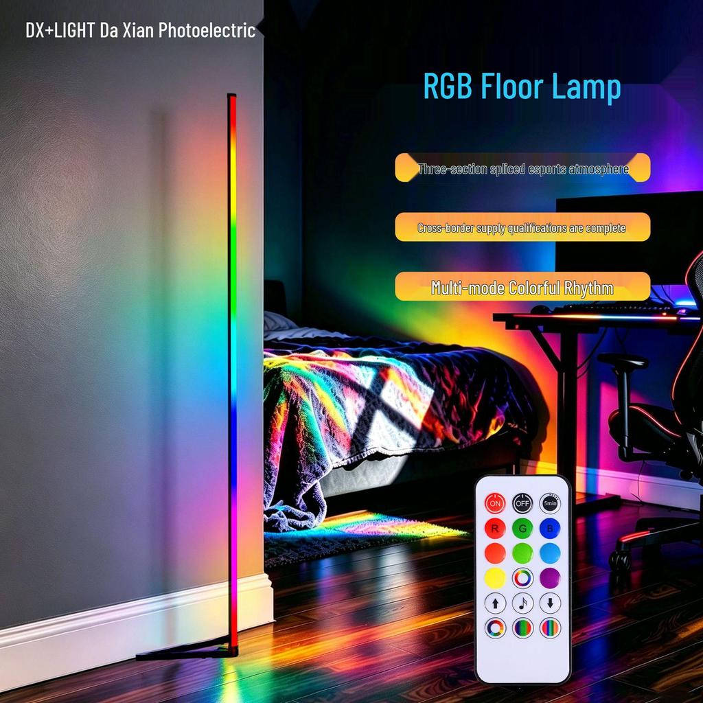 RGB LED Corner Ambient Music Pickup Floor Light
