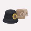 Hat Summer Women's New Summer Bucket Hat Straw Woven Sunflower Straw Hat Bucket Hat Seaside Sun Protection Hat