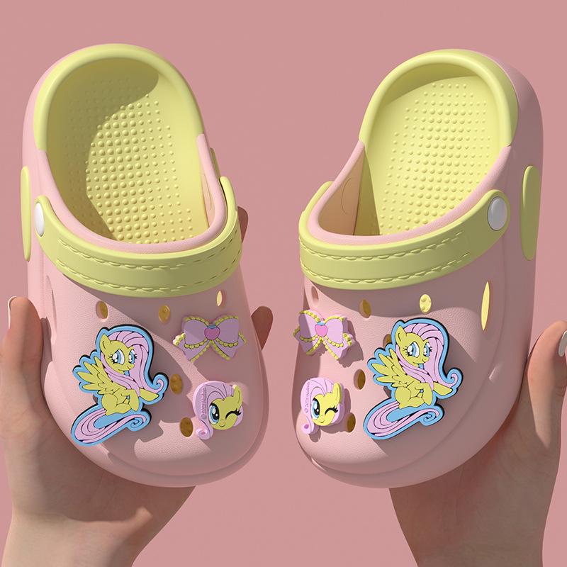 My Little Pony Pinkie Pie women's clogs for outdoor wear, beach children's non-slip sandals, girls' closed-toe slippers