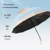 24-Bone Automatic Folding Umbrella: Stylish, Dual-Use Parasol with Sunscreen Protection for Men and Women