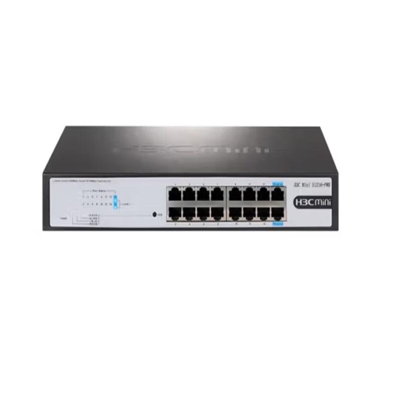 H3C S1216-PWR 16-Port Gigabit Unmanaged PoE Switch