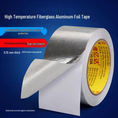 High Temp Resistant Fiberglass Cloth Aluminum Foil Tape for Range Hood Exhaust Pipe Seal