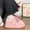 Original Women's Shoes 2025 Thick-soled Little White Shoes New Spring Popular Versatile Leisure Sports Round Head Flat Baseplate Shoes