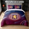 Aston Villa Football Design Bed Bedding Set 1 Duvet Cover + 2 Pillowcases Soft Breathable Household Bed Linens